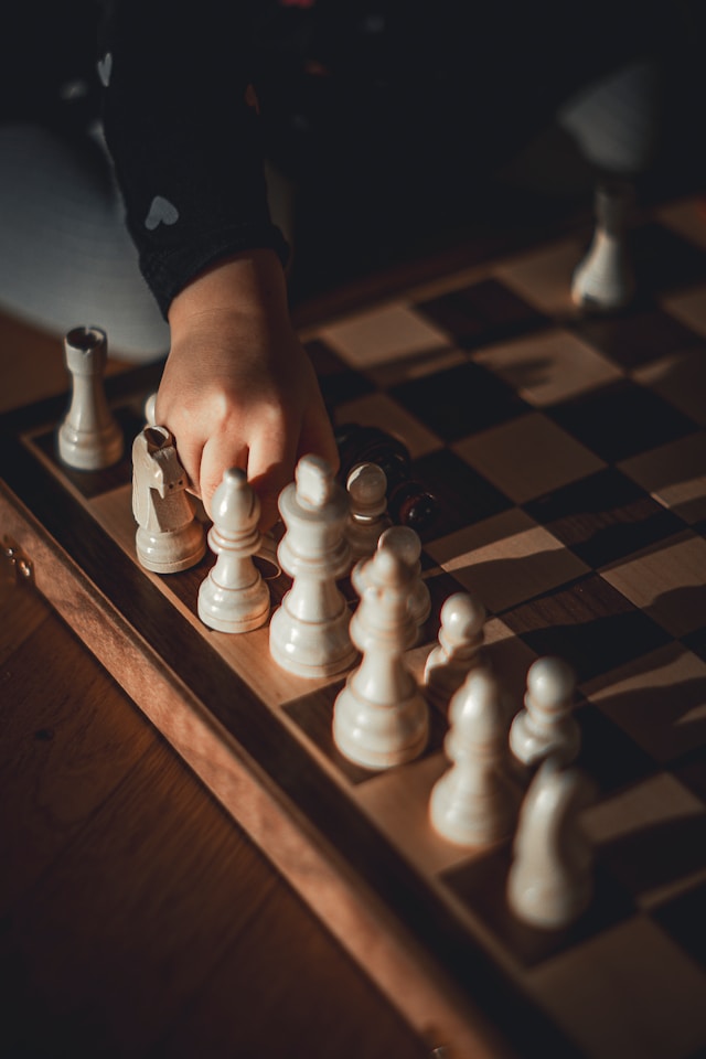 child playing chess